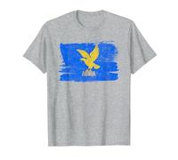 Friuli-Venezia Giulia Region Trieste Italy Flag T-Shirt, Men, Heather Grey, Small