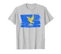 Friuli-Venezia Giulia Region Trieste Italy Flag T-Shirt, Men, Silver Grey, X-Large