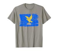 Friuli-Venezia Giulia Region Trieste Italy Flag T-Shirt, Men, Slate Grey, Large