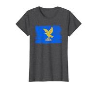 Friuli-Venezia Giulia Region Trieste Italy Flag T-Shirt, Women, Dark Heather Grey, Small
