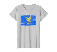 Friuli-Venezia Giulia Region Trieste Italy Flag T-Shirt, Women, Silver Grey, Small