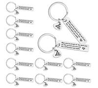 FRIUSATE 10 Pcs Thank You Gift May You Be Proud of The Work You Do Keychain Appreciation Gifts Sliver Thank You Keyrings for Teacher Counselor Doctor Nurse