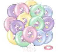 FRIUSATE 30 Pcs Unicorn Balloons 5 Colors Unicorn Latex Balloons For Boys Girls Birthday Christmas Baby Shower Party Supplies