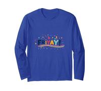 Friyay! Festive Weekend Celebration for Teachers Long Sleeve T-Shirt, Adult Unisex, Royal Blue, M