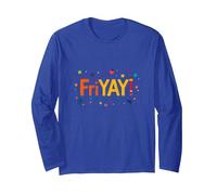 Friyay School Spirit Celebration for Students & Teachers Long Sleeve T-Shirt, Adult Unisex, Royal Blue, S