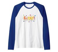 Friyay School Spirit Celebration for Students & Teachers Raglan Baseball Tee, Men, Royal Blue/White, XL