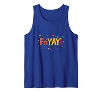 Friyay School Spirit Celebration for Students & Teachers Tank Top, Men, Royal Blue, L