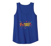 Friyay School Spirit Celebration for Students & Teachers Tank Top, Women, Royal Blue, M