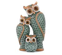 FriyGardcn Cute Family of Three owl Figurines Owl Statues Home Décor for Shelf Gifts Decoration for Birds Lovers Home,Office, Bookself