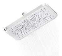 FRIYOYA Water-Saving Rainfall Shower Heads 10 Inch, Square Rain High Pressure Shower Head, Fixed Waterfall Overhead Shower Head with Universal Fitting,Chrome