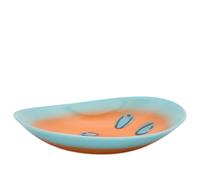 Frizbee Ceramics Pasta Plate Water Orange Gradient Smile One Size
