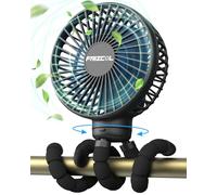 FRIZCOL Stroller Fan for Baby - Portable Fan Rechargeable - Battery Operated Fan(Use for 24Hrs) - Fan for Handheld/Clip On/Car Seat/Desk/Camping