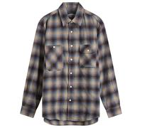 FrizmWORKS Men's Flannel Check Work Shirt Midnight Blue