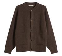 FrizmWORKS Men's Heavy Wool Round Cardigan Choco Brown