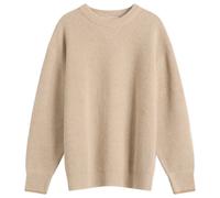 FrizmWORKS Men's Patch Round Knit Jumper Oatmeal