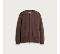 FrizmWORKS Men's Wool Deck Zip Cardigan Choco Brown Small