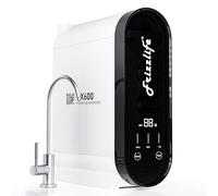 Frizzlife RO Reverse Osmosis Water Filtration System - Alkaline & Remineralization, Superb Taste, Tankless, 500 GPD Fast Flow RO Filter, 1.5:1 Pure to Drain, Reduces TDS, Brushed Nickel Faucet