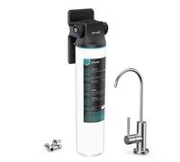 Frizzlife SW15F Under Sink Water Filter System with Brushed Nickel Faucet, NSF/ANSI 53&42 Certified, Reduces 99.99% Lead, Chlorine, Bad Taste & Odor, 16K Gallons High Capacity, 0.5 Micron, USA Tech