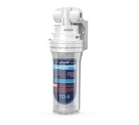 Frizzlife TD-9 Alkaline Remineralization Inline Water Filter - Quick Twist Post Filter for RO System, Reduces Chlorine, Adjusts Taste & pH, Restores Essential Minerals
