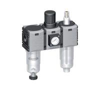 FRL 3-Part G1/4'' 800 l/min 0.5-8.0bar/7-116psi Auto 40 mm Pressure Gauge Polycarbonate Futura 0