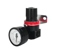 FRL Unit AR1500 AR2000 1/4" Thread BSP Pneumatic Air Compressor Pressure Regulator Reduction Valve(AR1500 Black)