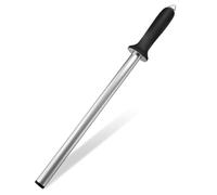 FRLONE Knife Sharpener Rod,12 Inches Diamond Sand Pro Knife Sharpening Steel,with Hanging Holes,for Kitchen Knives and Shears,Chefs Choice Tool(12inch)