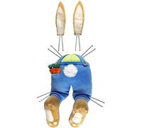 FRLUYNG Easter Bunny Wreath Front Door Decor Rabbit Coupler with Ears Round Wreath Decor Thief Bunny Butt Ears Wreath DIY Decorative Rabbit on a Wreath, Blue