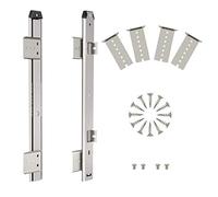 FRMSAET Heavy Duty 305/355/405/455 mm Thickness Steel Construction Ball Bearing Keyboard Slides Keyboard Drawer Slides Tray Accessories Cabinet Furniture Hardware Rails (355 mm, Silver)