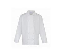 FRNHZ Professional Chef Jacket - Long Sleeve - Unisex - Modern Fit - White and Black Available - Sizes XXS to XXXL (White, XXL)
