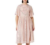 Frock and Frill Women's Embellished Dress Special Occasion, Blush, 12