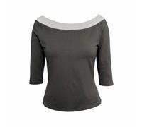 Frock Tales Boating Top - Charcoal And Grey Marl - XS - Grey