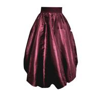 Frock Tales Enoki Puffball Skirt In Burgundy Taffeta - M - Burgundy