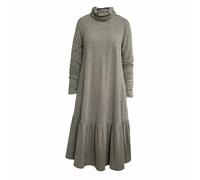 Frock Tales Frock Midi Dress With Pockets - Mid Grey - L - Mid Grey