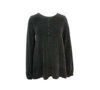 Frock Tales Guru Flared Top with Blouson Sleeves - Charcoal - Medium - Charcoal