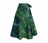 Frock Tales Meyer Wrap Midi Skirt With Pockets - Forest - XS