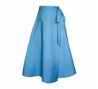 Frock Tales Meyer Wrap Midi Skirt With Pockets - Wedgwood Blue - L