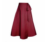 Frock Tales Meyer Wrap Midi Skirt with Pockets - Wine - XL