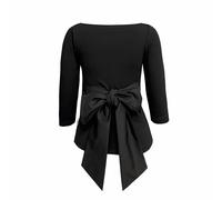 Frock Tales Primrose Top with Bow - Black - S
