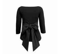 Frock Tales Primrose Top with Bow - Black - XL