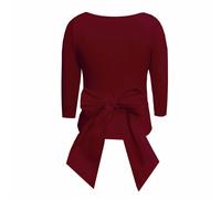 Frock Tales Primrose Top With Bow In Burgundy - S
