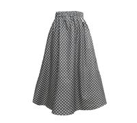 Frock Tales Sovereign Skirt With Pockets In Charcoal Polka-dot - L
