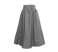 Frock Tales Sovereign Skirt With Pockets In Charcoal Polka-dot - M