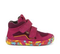 Froddo - Boys Barefoot Low Shoes Ankle High Leather with Fastening, Flexible Zero Heel Sole, Children's First Walking Shoes - Red Multicoloured - G3110262, Red Multicolor, 8.5 UK Child