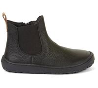 Froddo Chelsea boots / barefoot shoes made of nappa leather in antique rose + fleece lining and zip v G3160237, black, 11.5 UK Child