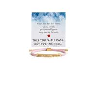 Frodete This Too Shall Pass Bracelet Braided Stainless Steel Jewelry, M, Metal, no gemstone