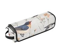 FRODOTGV 2-in-1 Curling Iron Travel Case Hair Tools Organizer Storage Bag Portable Carrying Case for Hot Tools Hair Volumizer Styler, Sweet American Curlcats Turquoise, 07, One Size