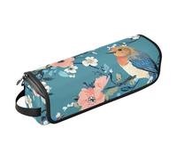 FRODOTGV 2-in-1 Curling Iron Travel Case Hair Tools Organizer Storage Bag Portable Carrying Case for Hot Tools Hair Volumizer Styler, Sweet American Curlcats Turquoise, 06, One Size