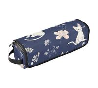 FRODOTGV 2-in-1 Curling Iron Travel Case Hair Tools Organizer Storage Bag Portable Carrying Case for Hot Tools Hair Volumizer Styler, Sweet American Curlcats Turquoise, 11, One Size