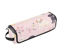 FRODOTGV 2-in-1 Curling Iron Travel Case Hair Tools Organizer Storage Bag Portable Carrying Case for Hot Tools Hair Volumizer Styler, Sweet American Curlcats Turquoise, 20, One Size
