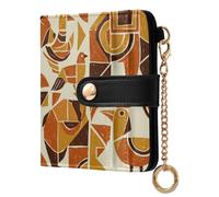 FRODOTGV Abstract Animals Women's Small Folding Wallet Convenient PU Leather Card for Women Girls